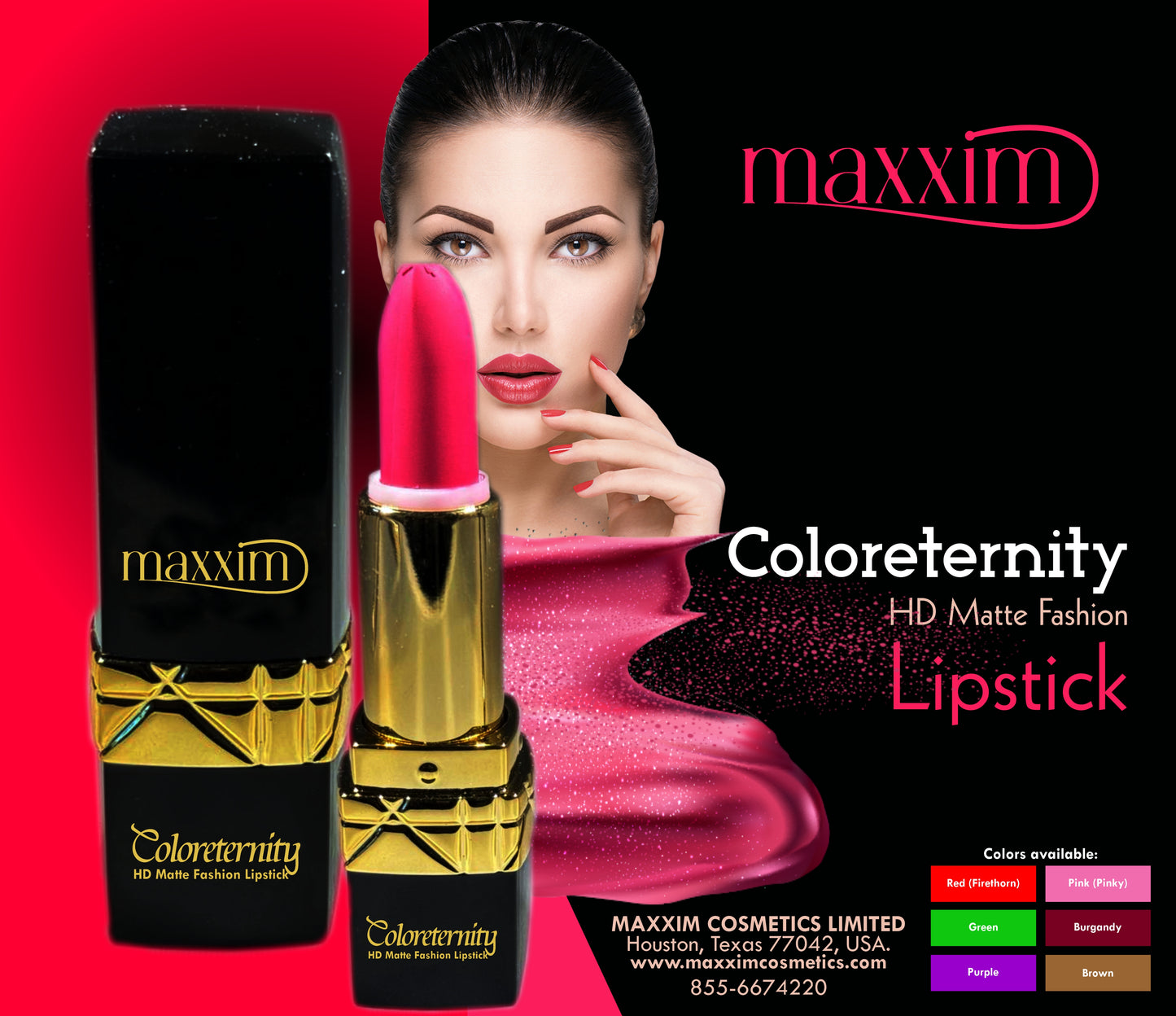 Maxxim Coloreternity HD Matte Fashion Lipstick 3.8g
