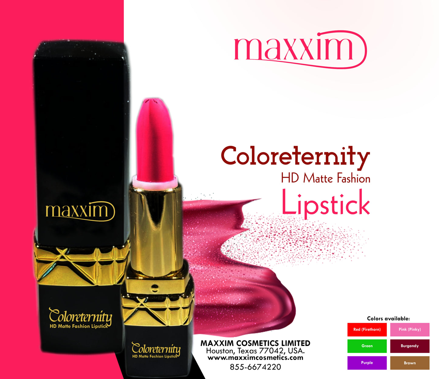 Maxxim Coloreternity HD Matte Fashion Lipstick 3.8g