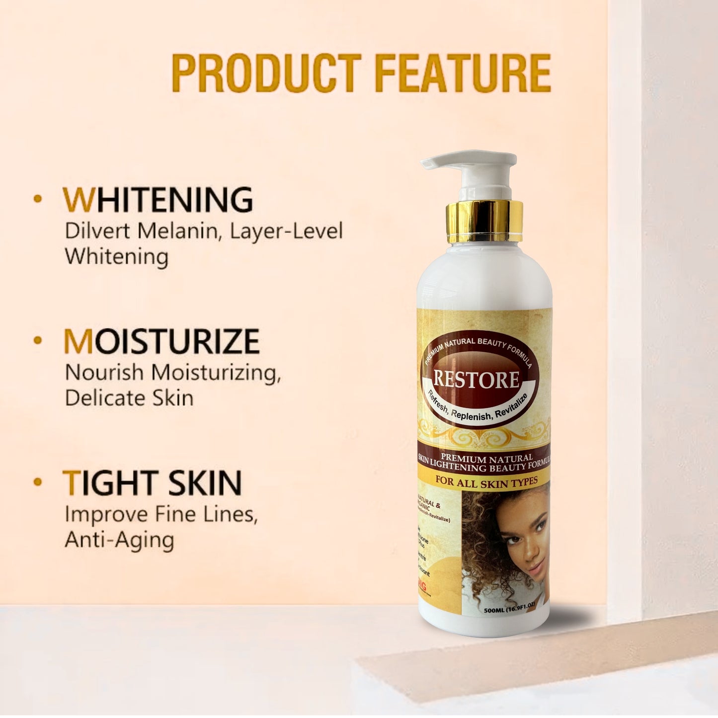 Restore Double Glutathione Skin Lightening Lotion