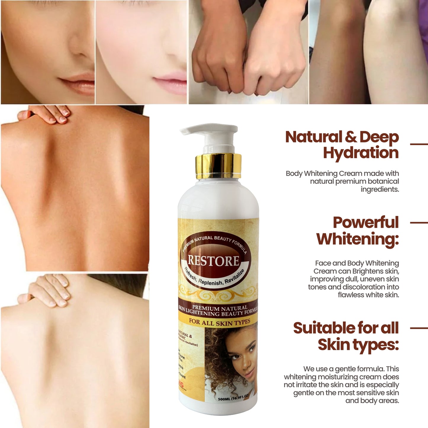 Restore Double Glutathione Skin Lightening Lotion