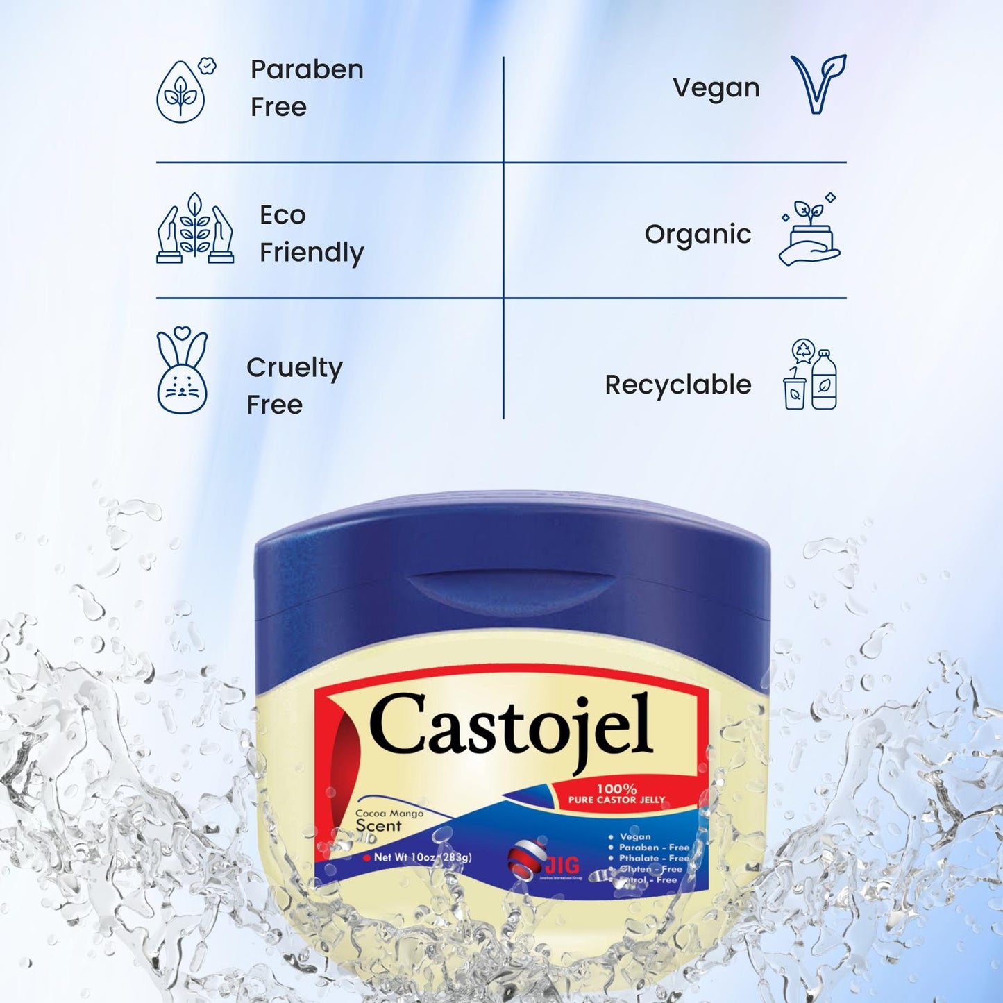 Castogel 100% Pure Castor Jelly 10oz