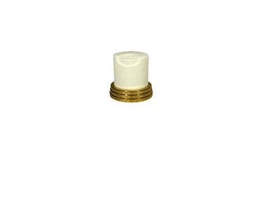 White 24/410 Disc Cap W/ Gold Ring Base